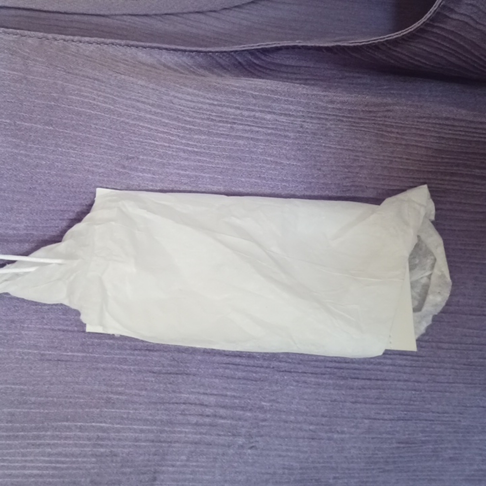 Vince lilac ribbed trim silk tank with side slits - Picture 10 of 13